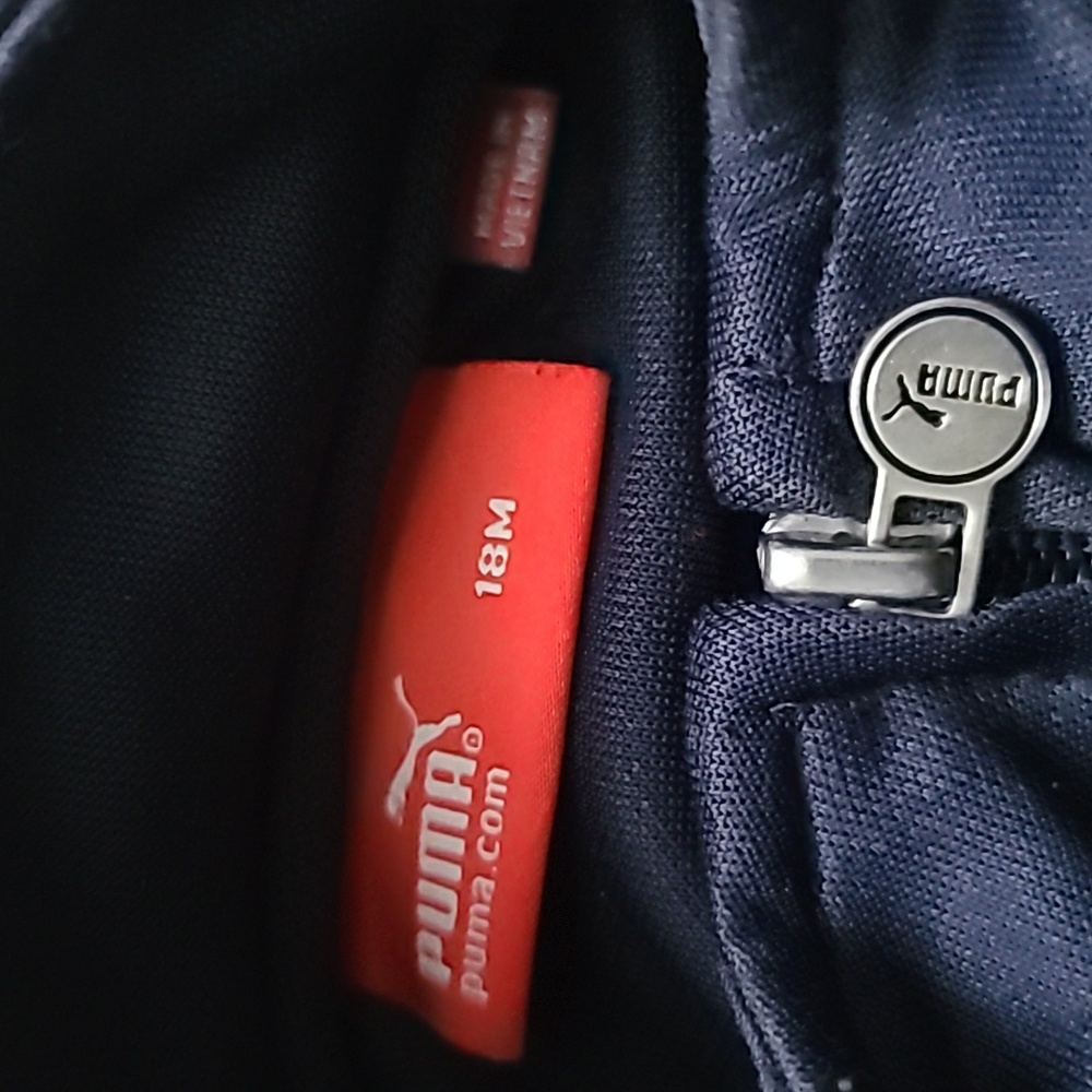 5/$25 Puma Navy and Light Pink Kids Track Jacket - Picture 3 of 6